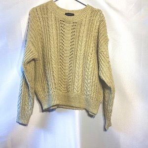Express Light Gold Metallic color Sweater Size Small